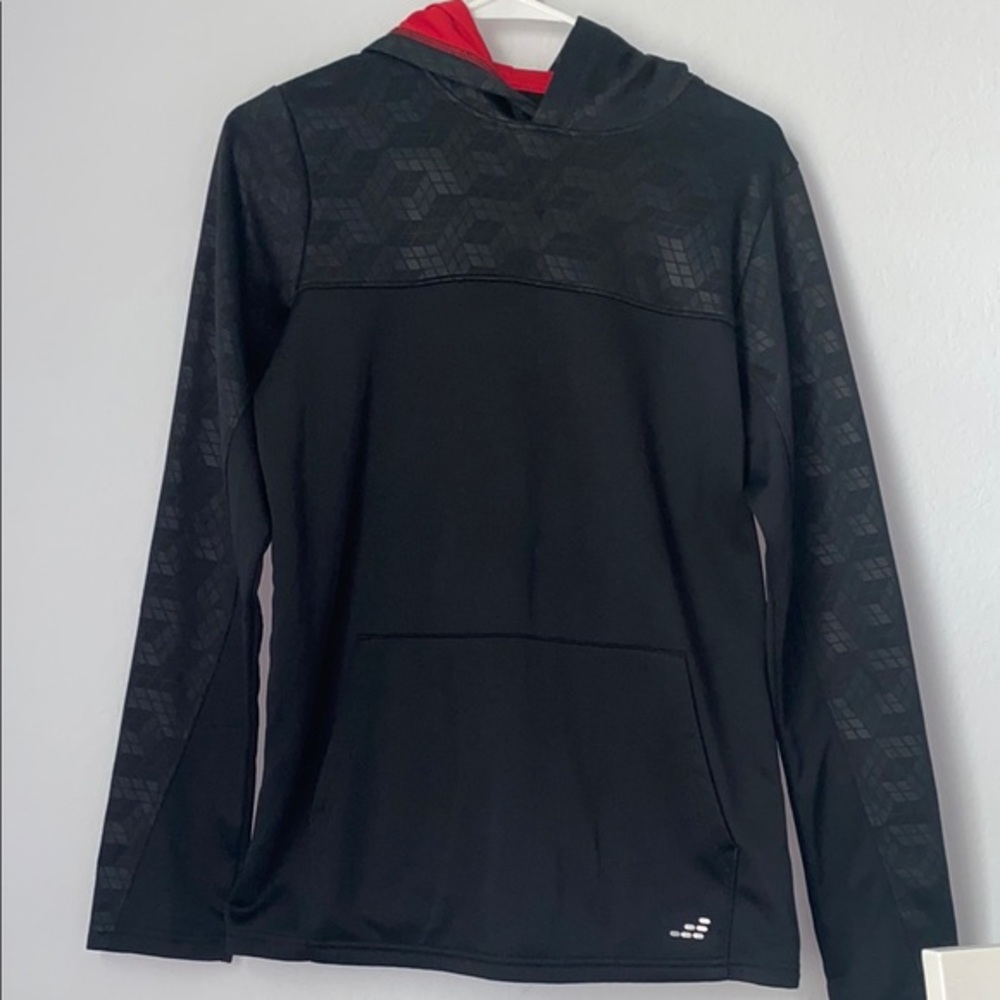 BCG Black Hoodie with Red Accents
